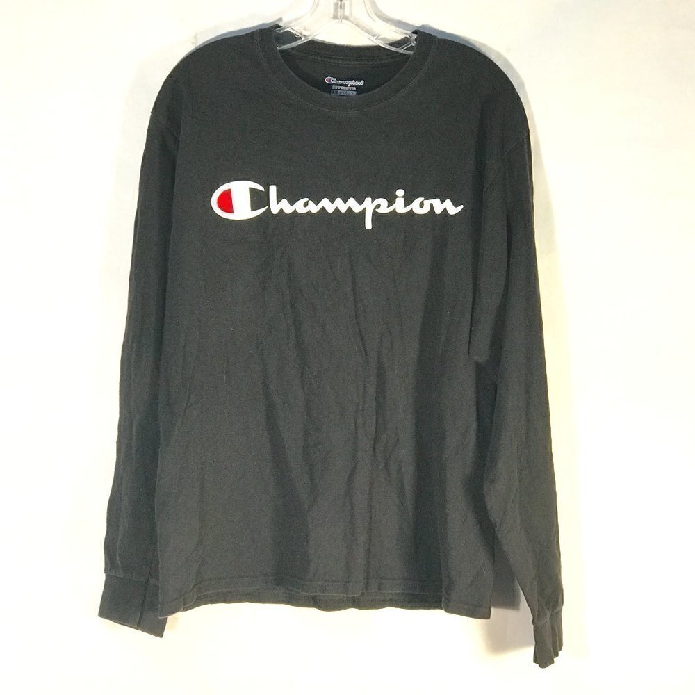 CHAMPION Black Workout Athletic Long Sleeve Tee